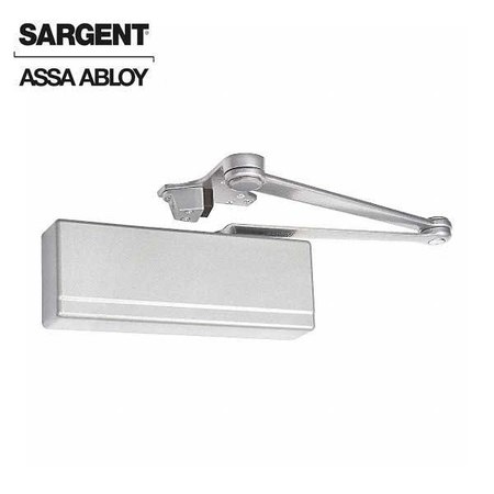 SARGENT 281 series compression stop arm iron-body closer with SRI coating, aluminum enamel finish SRG-SRI-281-CPS-EN